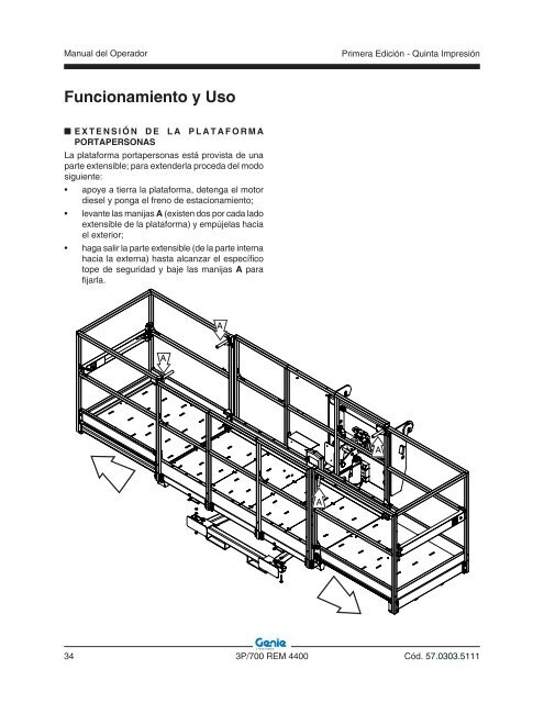 Manual del operador Plataforma portapersonas ... - Genie Industries