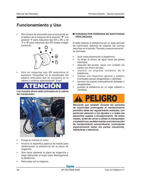 Manual del operador Plataforma portapersonas ... - Genie Industries