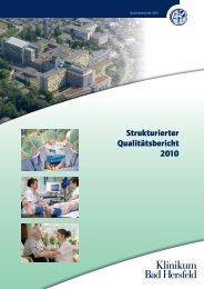 Strukturierter Qualitätsbericht 2010 - Klinikum Bad Hersfeld GmbH