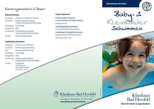 Baby- und Kleinkinderschwimmen - Klinikum Bad Hersfeld GmbH