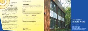 Flyer Sonnenschule - Klinikum Duisburg