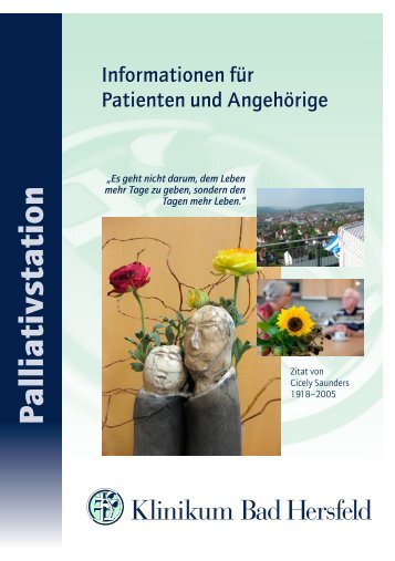 Palliativ: Informationen für Patienten und Angehörige - Klinikum Bad ...