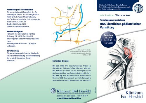 Wir laden Sie ein zur - Klinikum Bad Hersfeld GmbH