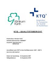 [PDF] Ktq - qualitätsbericht - Klinikum Fürth