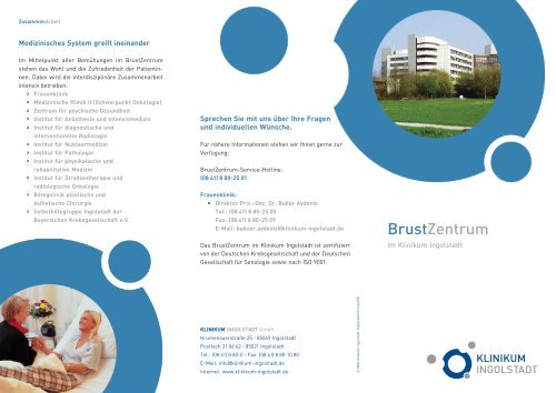 Flyer BrustZentrum - Klinikum Ingolstadt