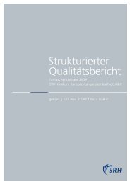Strukturierter Qualitätsbericht - SRH Kliniken GmbH