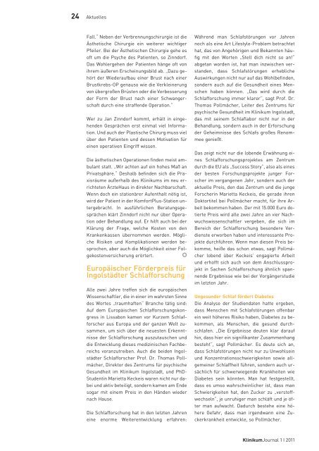 X213 110530 01 Klinikum Journal 1 2011 - Klinikum Ingolstadt