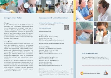 Informationsflyer - Städtisches Klinikum Karlsruhe