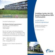 (FSJ), Bundesfreiwilligendienst (BFD) - SRH Klinikum Karlsbad ...
