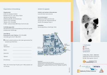 Organisation & Anmeldung Anfahrt & Lageplan 1. Karlsruher ...