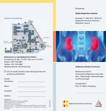 Einladung Nephrologisches Seminar - Städtisches Klinikum Karlsruhe