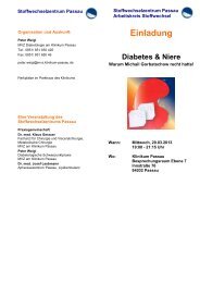 Einladung Diabetes & Niere - Klinikum Passau
