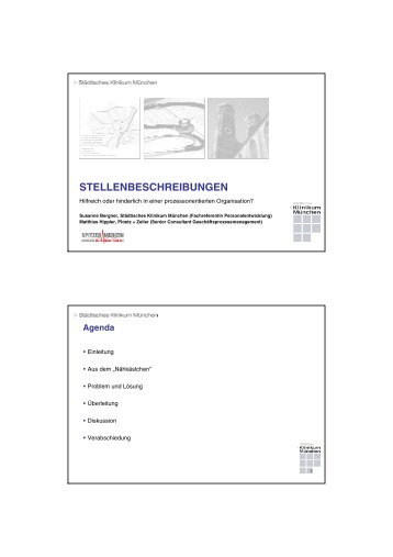 STELLENBESCHREIBUNGEN - Städtisches Klinikum München