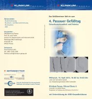 4. Passauer Gefäßtag - Klinikum Passau