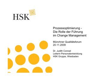 Prozessoptimierung - Die Rolle der Führung im Change Management