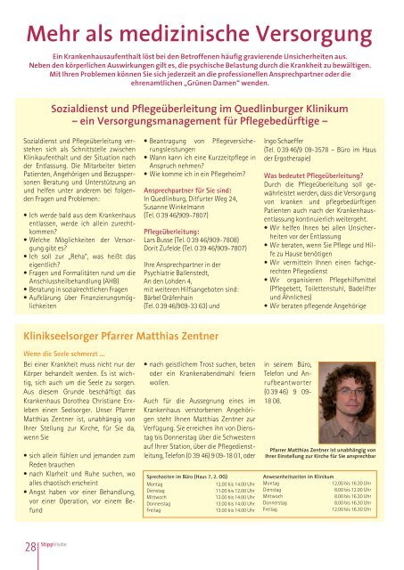 StippVisite - Klinikum Quedlinburg