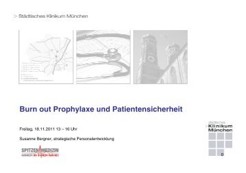 Burn out Prophylaxe und Patientensicherheit