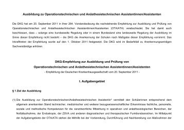 DKG-Ausbildungsempfehlung-ATA-OTA - Deutsche ...