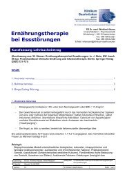 Ernährungstherapie bei Essstörungen - Klinikum Saarbrücken