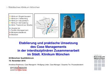 Etablierung und praktische Umsetzung des Case Managements in der ...