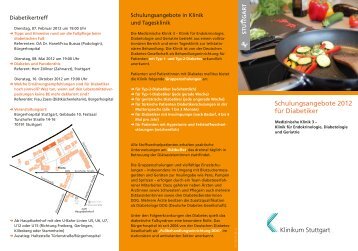 Angebote 2012 - Flyer als PDF-Download (209 KB) - Klinikum Stuttgart