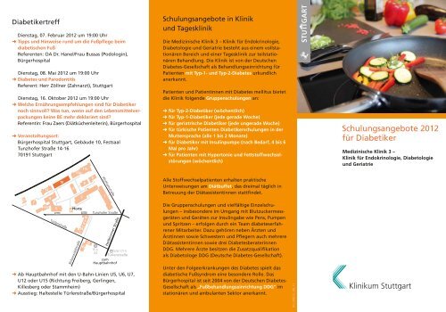 Angebote 2012 - Flyer als PDF-Download (209 KB) - Klinikum Stuttgart