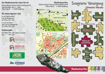 Flyer "Wundzentrum Harz" - Klinikum Quedlinburg