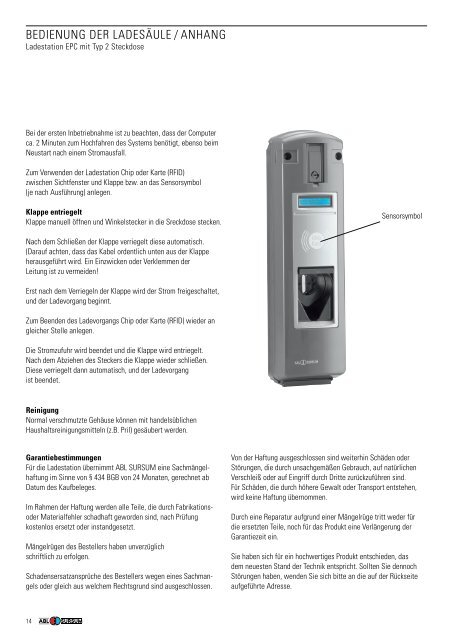 emc Mit typ 2 steckdose Charging station With ... - ABL Sursum