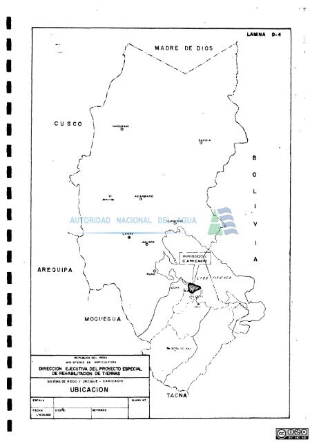 Proyecto de riego y drenaje Camicachi - Autoridad Nacional del Agua