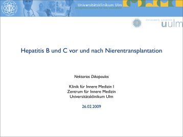 Hepatitis B und C vor und nach ... - Klinikum Stuttgart