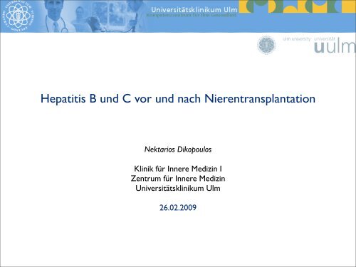 Hepatitis B und C vor und nach ... - Klinikum Stuttgart