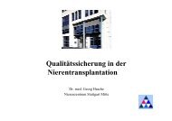 Qualitätssicherung in der Nierentransplantation - Klinikum Stuttgart