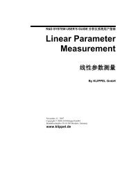 LPM手册（线性参数测量） - Klippel GmbH