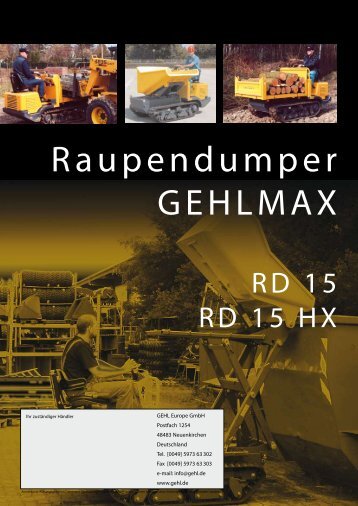 Raupendumper GEHLMAX - Ertl-tegtmeyer.de