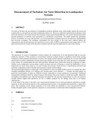 Measurement of Turbulent Air Noise Distortion in ... - Klippel GmbH