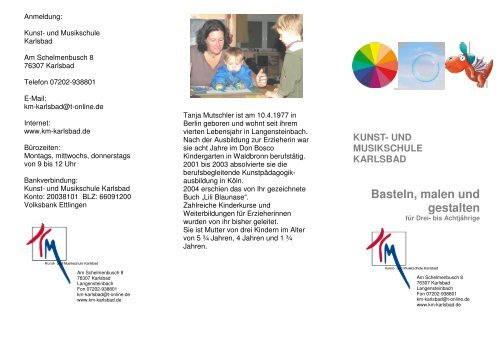 Kunstkurse T. Mutschler - Kunst- und Musikschule Karlsbad