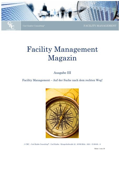 Welcher Ansatz zur Einführung von Facility Management könnte