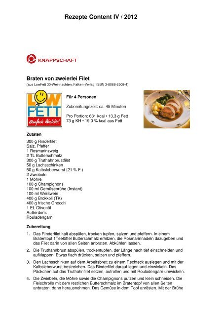 Festliche Rezepte Pdf 410 Kb Knappschaft 
