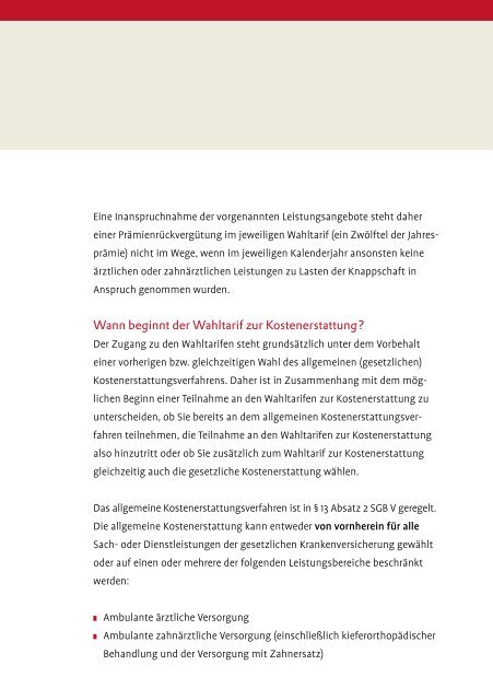 Wahltarife Kostenerstattung Arzt/Zahnarzt (PDF/316 KB) - Knappschaft