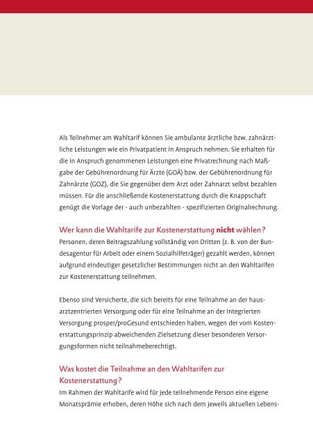 Wahltarife Kostenerstattung Arzt/Zahnarzt (PDF/316 KB) - Knappschaft