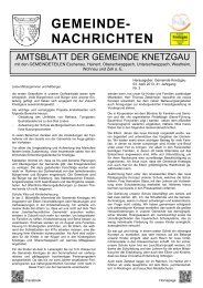 GEMEINDE- NACHRICHTEN - Knetzgau