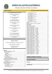 diário da justiça eletrônico - Tribunal Regional Eleitoral da Paraíba