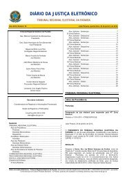 diário da justiça eletrônico - Tribunal Regional Eleitoral da Paraíba