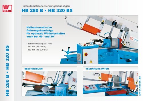 HB 280 B â¢ HB 320 BS HB 280 B â¢ HB 320 BS - Knuth.de