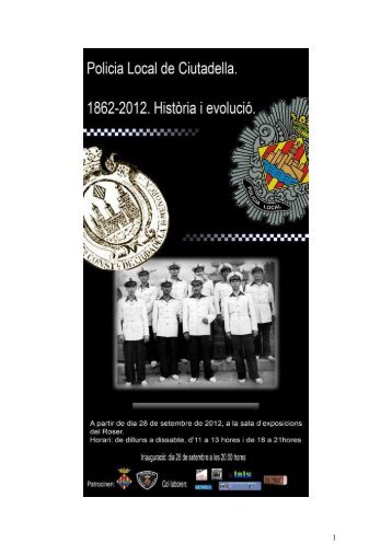 1862-2012 Recerca Històrica i evolució de la Policia Local.