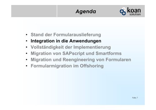 Formulare - koan solution