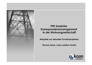 PDF basiertes Korrespondenzmanagement in der ... - koan solution