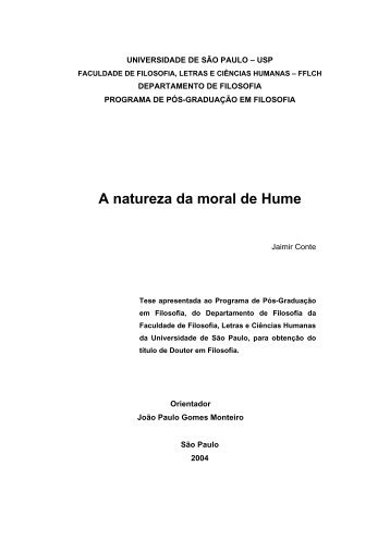 A natureza da moral de Hume - CFH