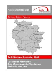 Arbeitsmarktreport - KoBa Jobcenter Harz