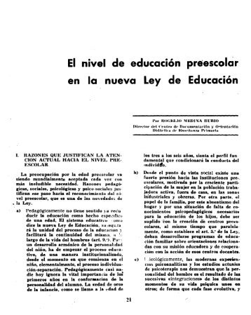 EI nivel de educación préescolar en la nueva Ley de Educación